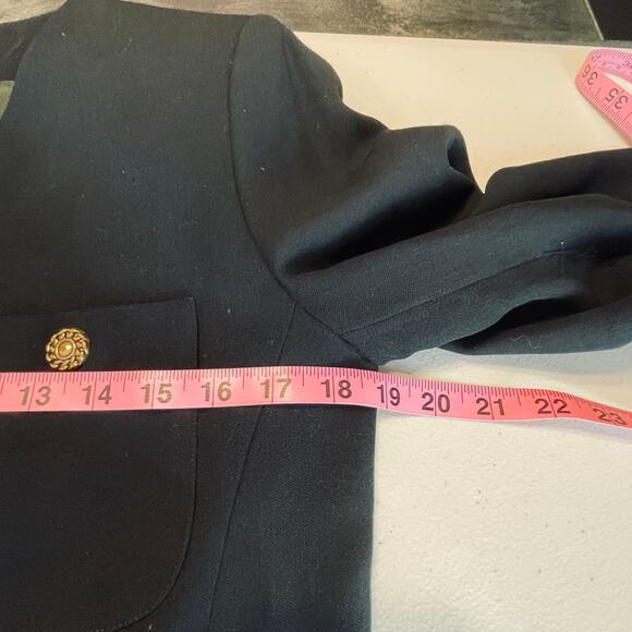Episode Carolyn Wight Freeman Vintage Black Wool Classic Long Jacket Blazer 4 - Picture 15 of 16